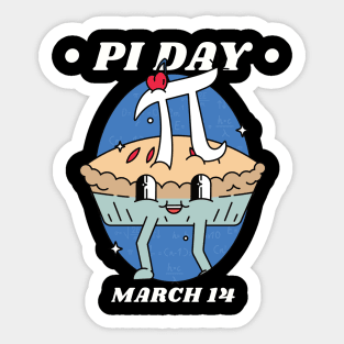 Pi Day Cute Cartoon Pie March 14 Sticker